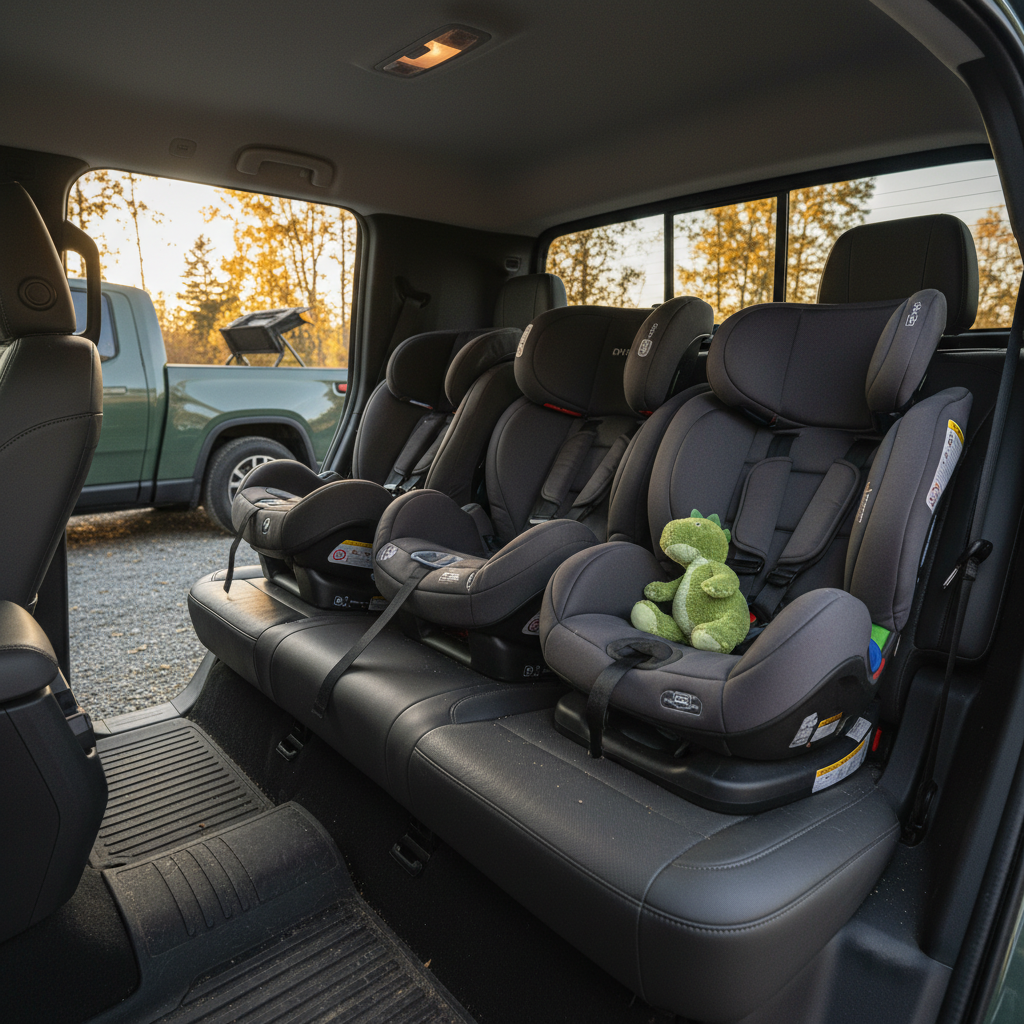 Rivian R1T Child Seat Fit Guide: LATCH, 3-Across & Real-World Tips