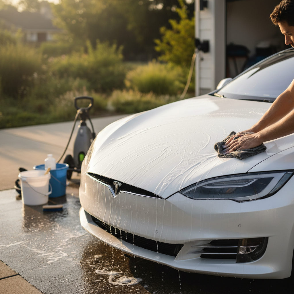 How to Clean an Electric Car Properly (Without Damaging It)